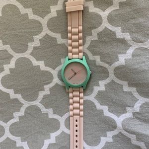 Pink and mint watch